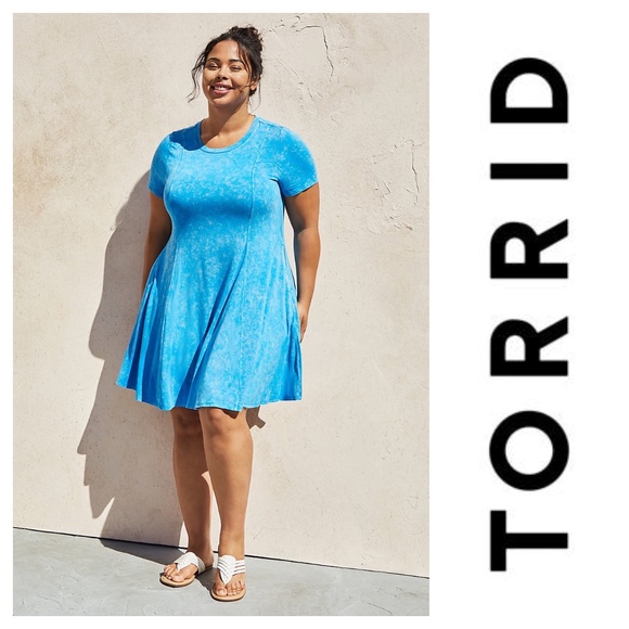 torrid Dresses & Skirts - Torrid Super Soft Knits Blue Wash Mini Dress